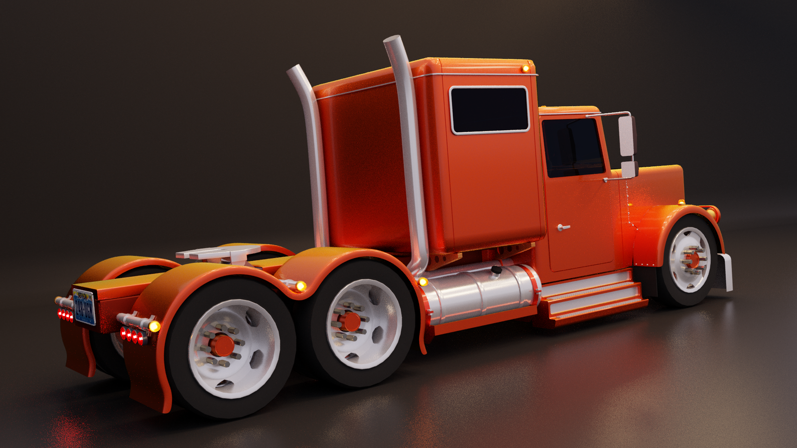 Tractor - My, Blender, 3D