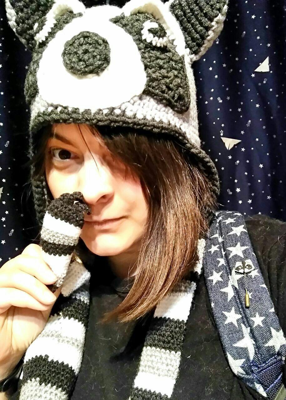 Raccoon hat - or how to strip your head. - My, Raccoon, Handmade, Cap, Creation, Needlework, Longpost