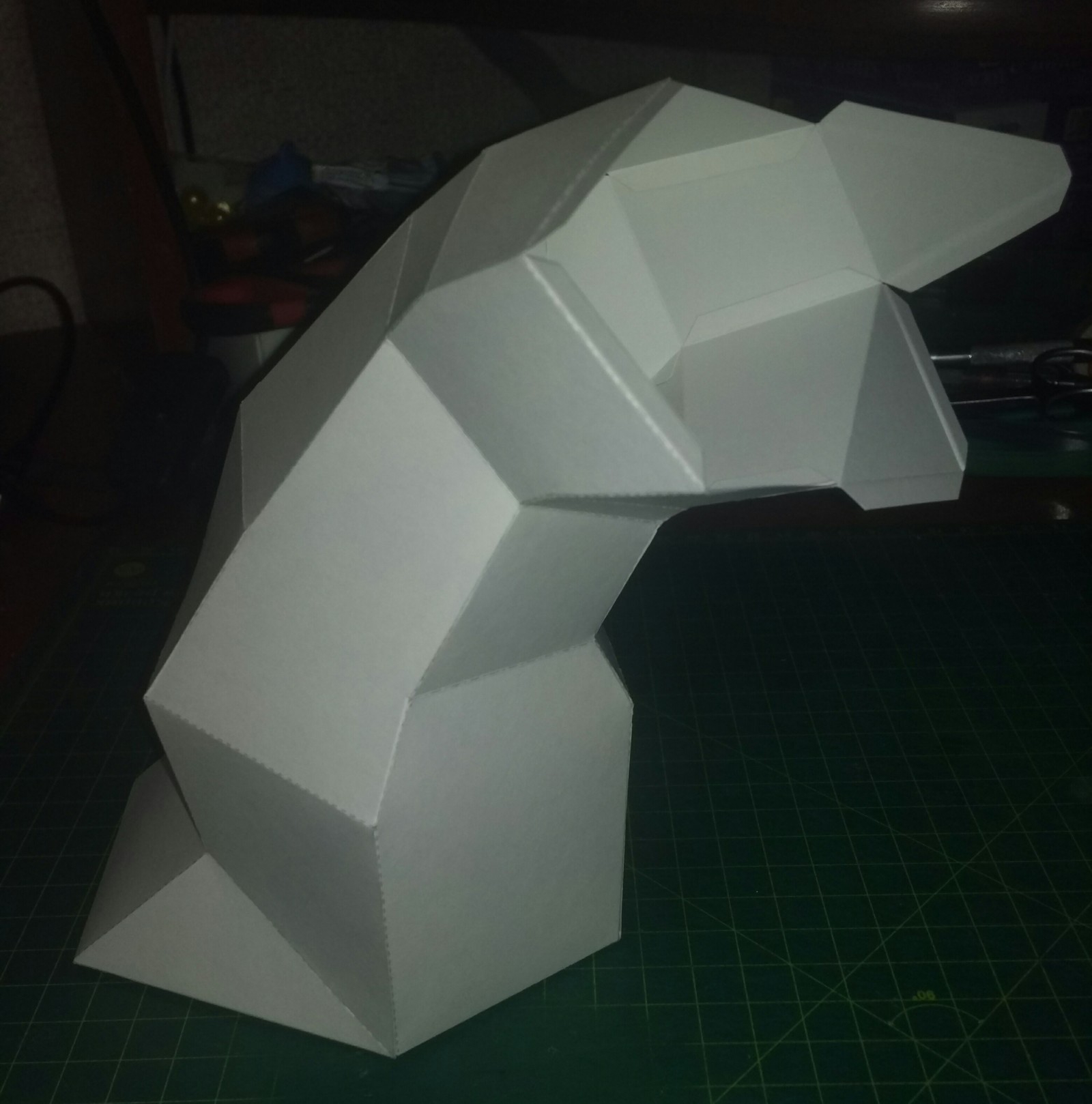 Paper art: polygonal turtle - My, Papercraft, Turtle, Handmade, Creation, Longpost