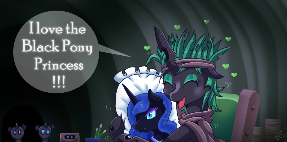 Я люблю черную поню принцессу!!! - My Little Pony, Queen Chrysalis, Vavacung, Changeling, Nightmare Moon