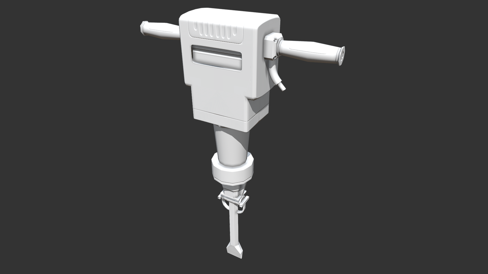 3D model - Jackhammer [Free] - My, Freebie, Models, 3D modeling, Game-Ready, , Blender, Free