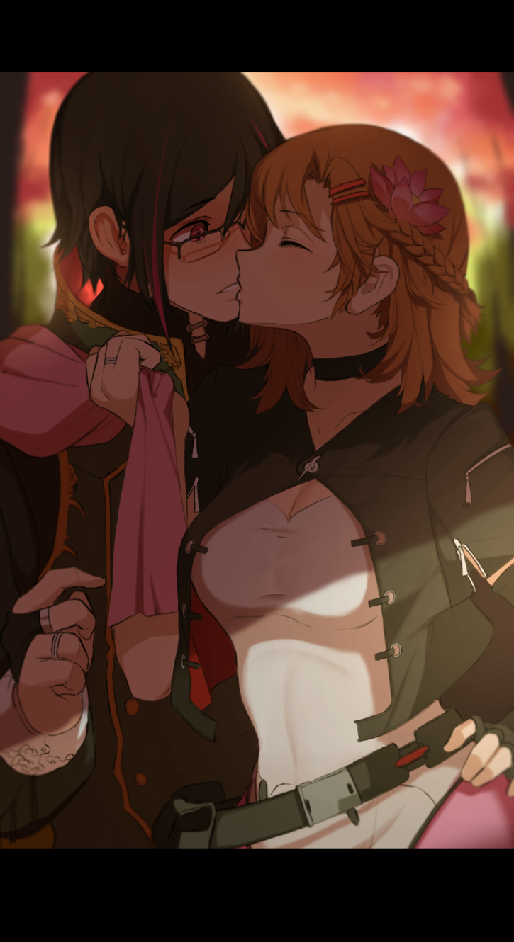 Boop - RWBY, Nora valkyrie, Lie ren, Anime art, Anime, Not anime, Art, Kiss