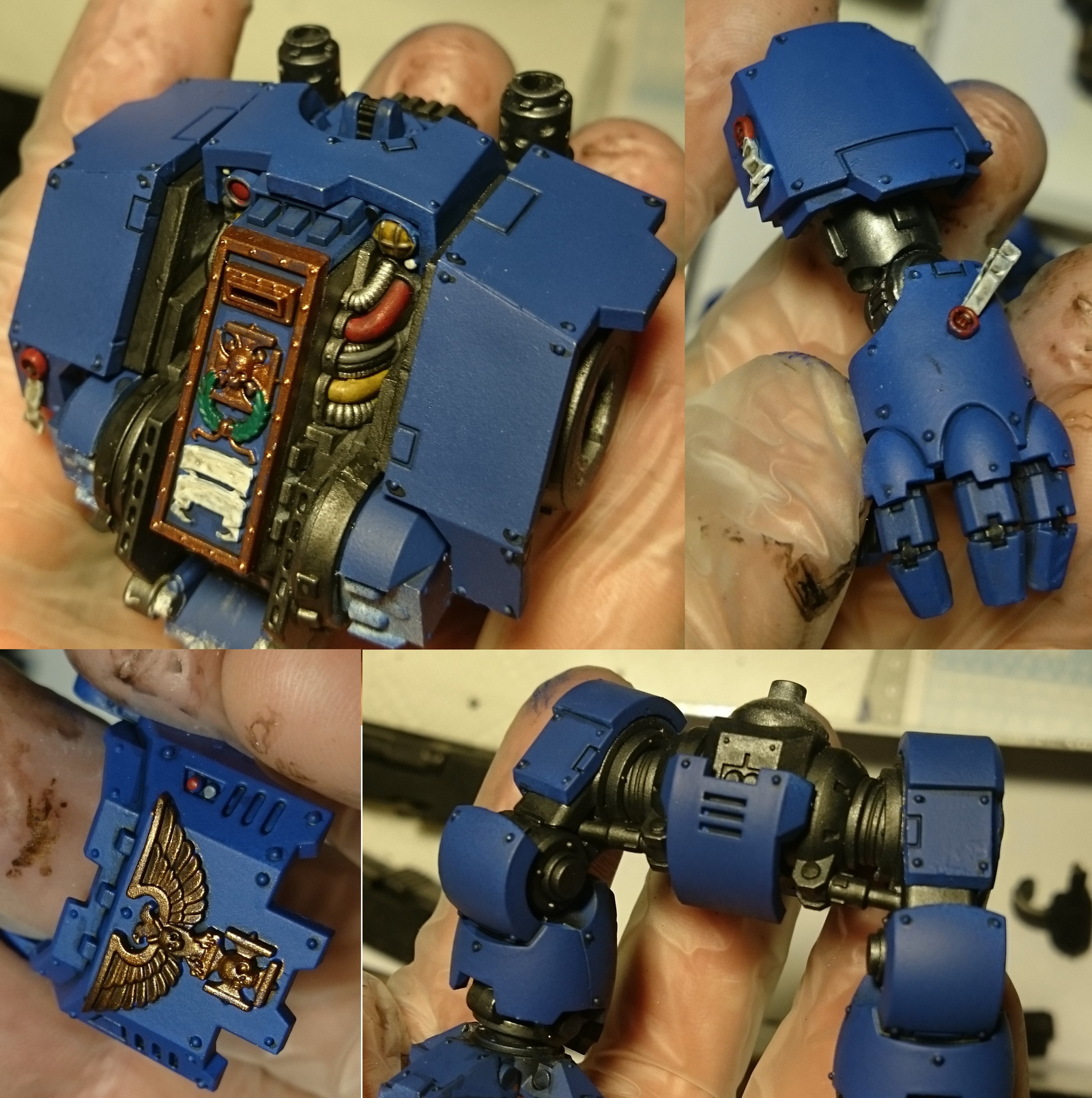 Second wrap. - My, Warhammer 40k, Wh miniatures, Ultramarines, Miniature, Longpost, The photo