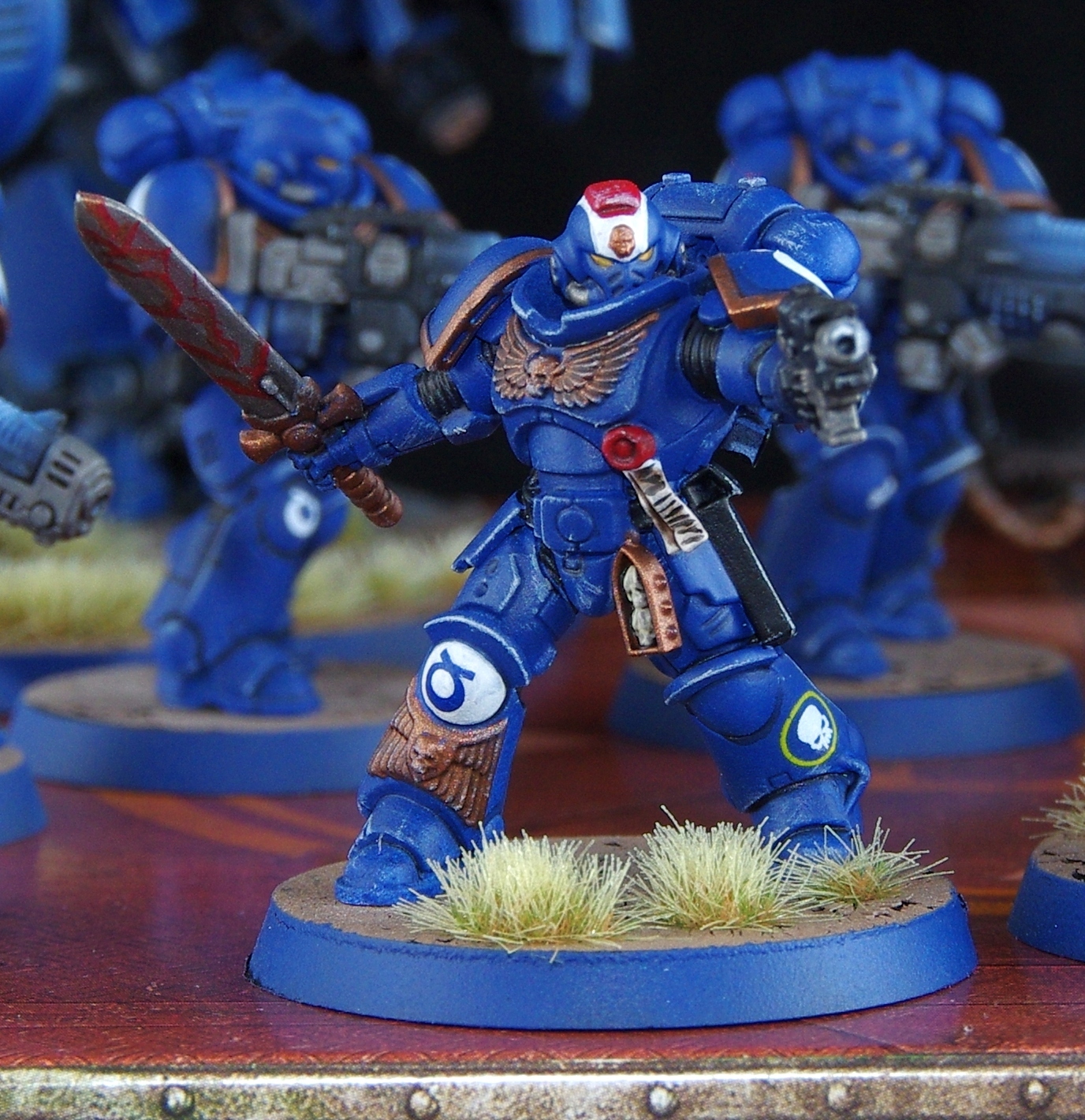 Second wrap. - My, Warhammer 40k, Wh miniatures, Ultramarines, Miniature, Longpost, The photo