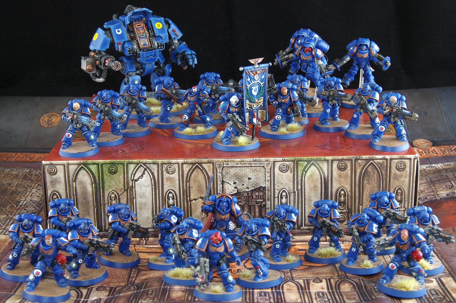 Second wrap. - My, Warhammer 40k, Wh miniatures, Ultramarines, Miniature, Longpost, The photo