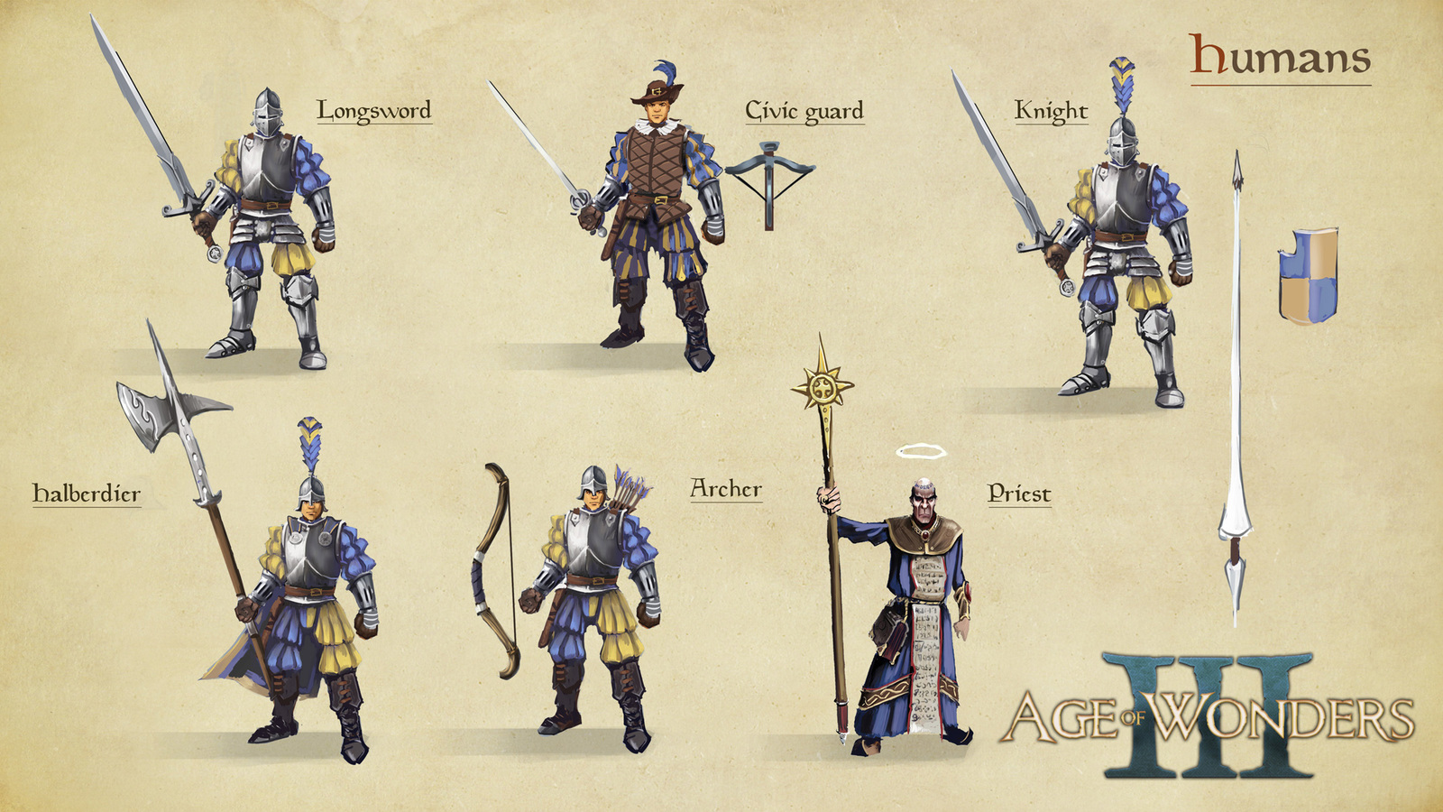 A few sketches of units from AoW 3 beta times. - Game art, Drawing, Age of Wonders 3, Longpost