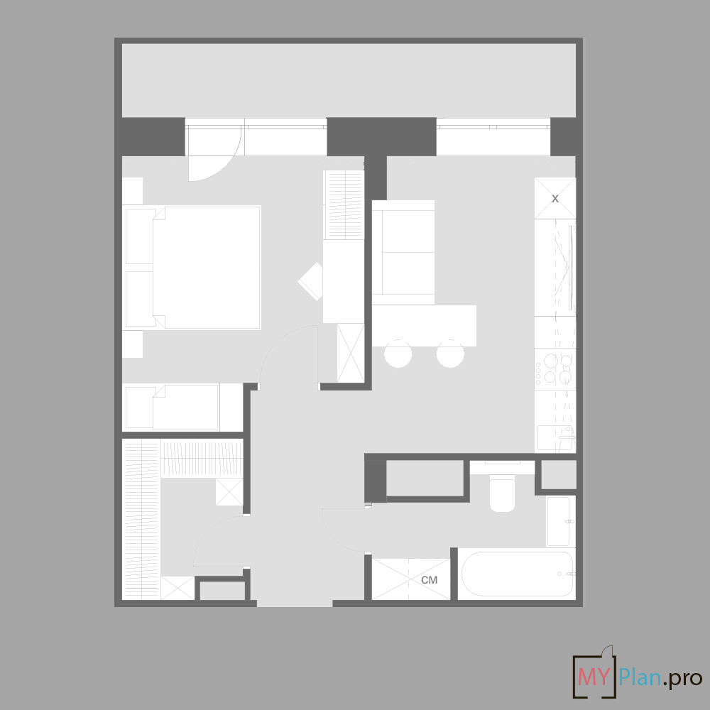 Three options for one apartment Part 3 - My, Layout, , Arrangement, Interior Design, Longpost