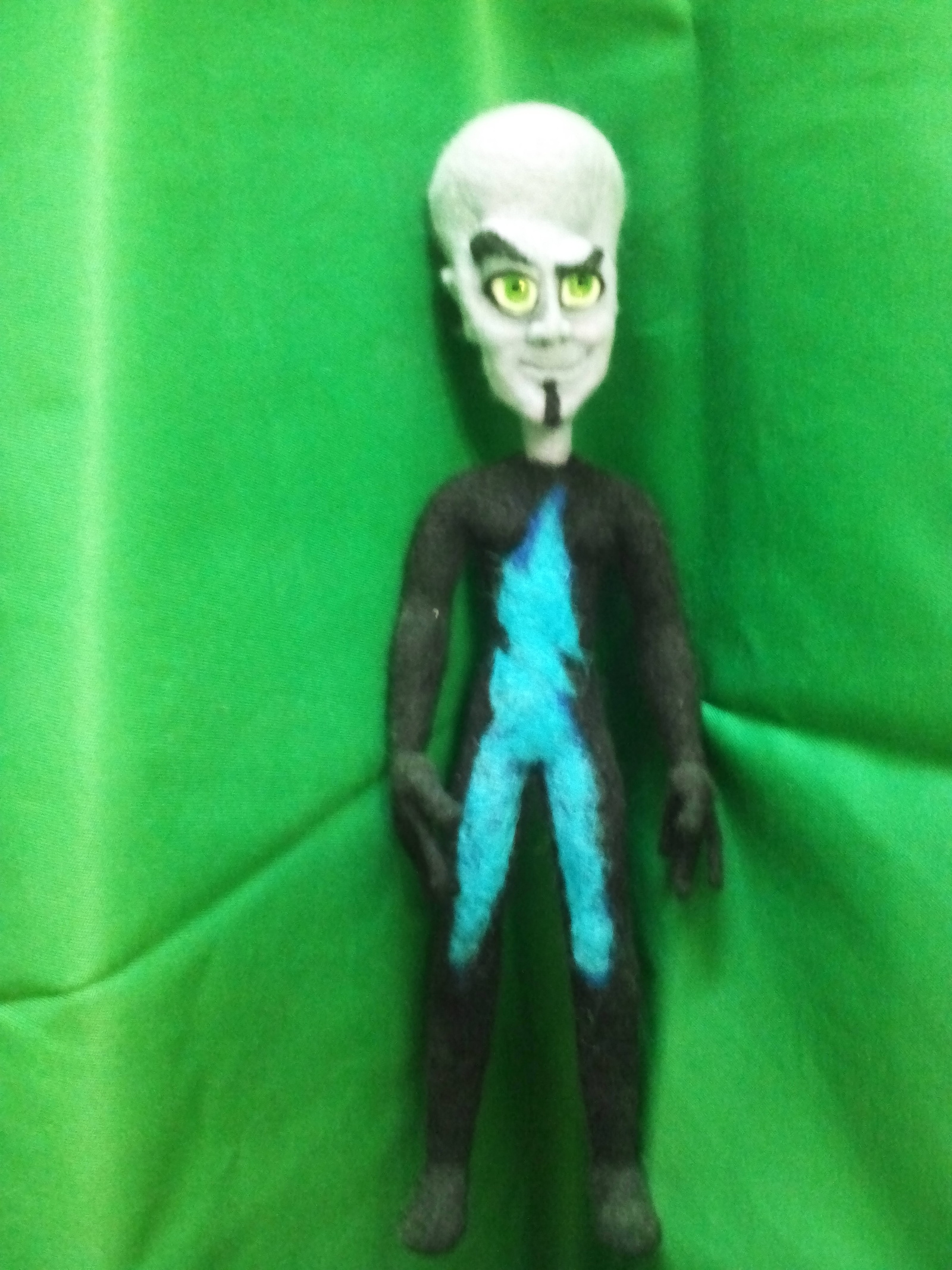 Megamind is the most brilliant and unfortunate villain in the world! - My, Handmade, Dry felting, , Megabrain, Longpost