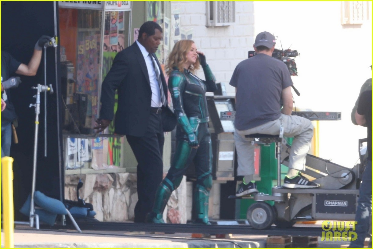 Brie Larson and Samuel L. Jackson on the set of Captain Marvel - Movies, Marvel, Brie Larson, Samuel L Jackson, Filming, Longpost