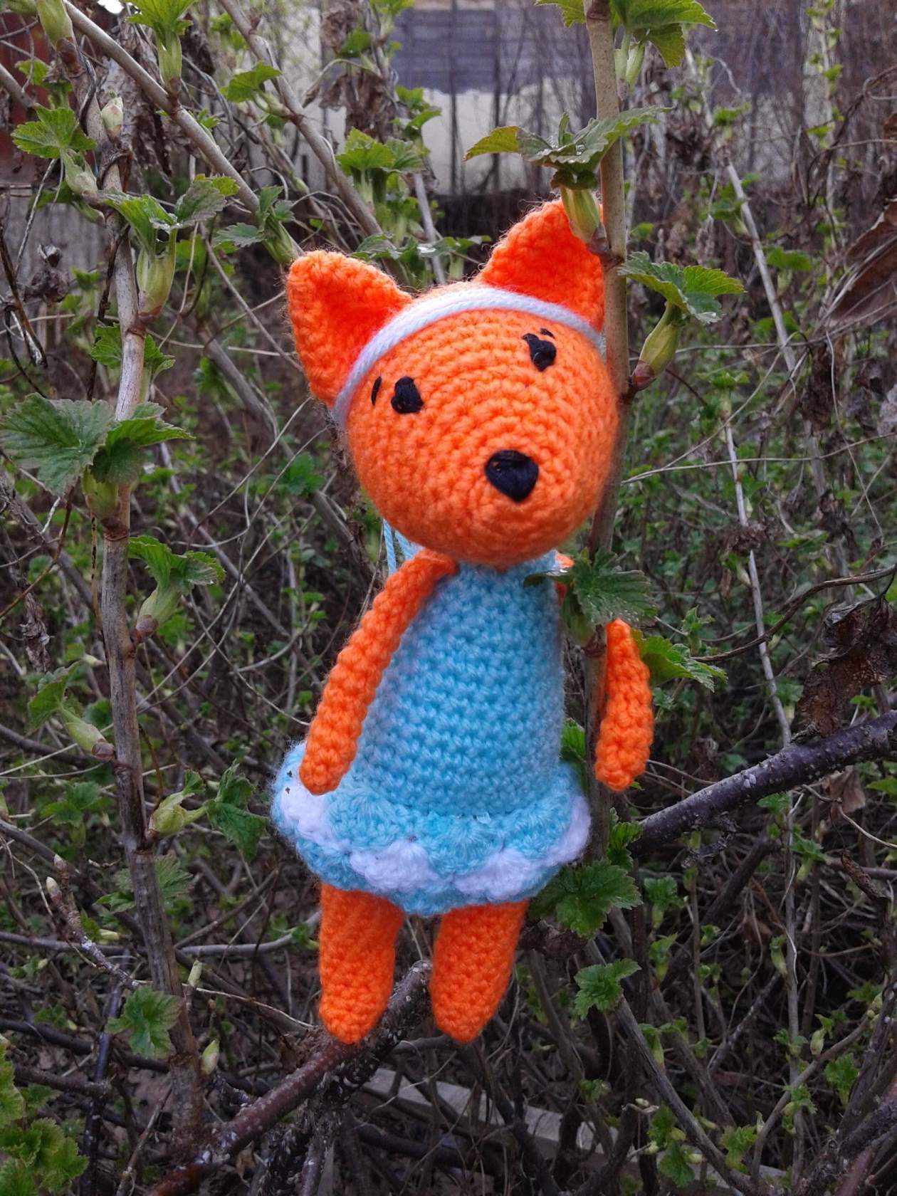 Fox Leska - My, Amigurumi, Fox, Toys, Handmade, Crochet, Longpost, Needlework, Needlework without process, cat