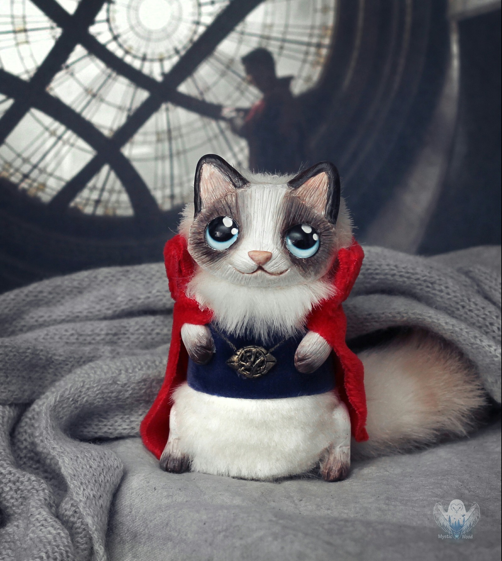 Cat Strange - My, cat, Avengers, Handmade, Needlework without process, Polymer clay, Longpost