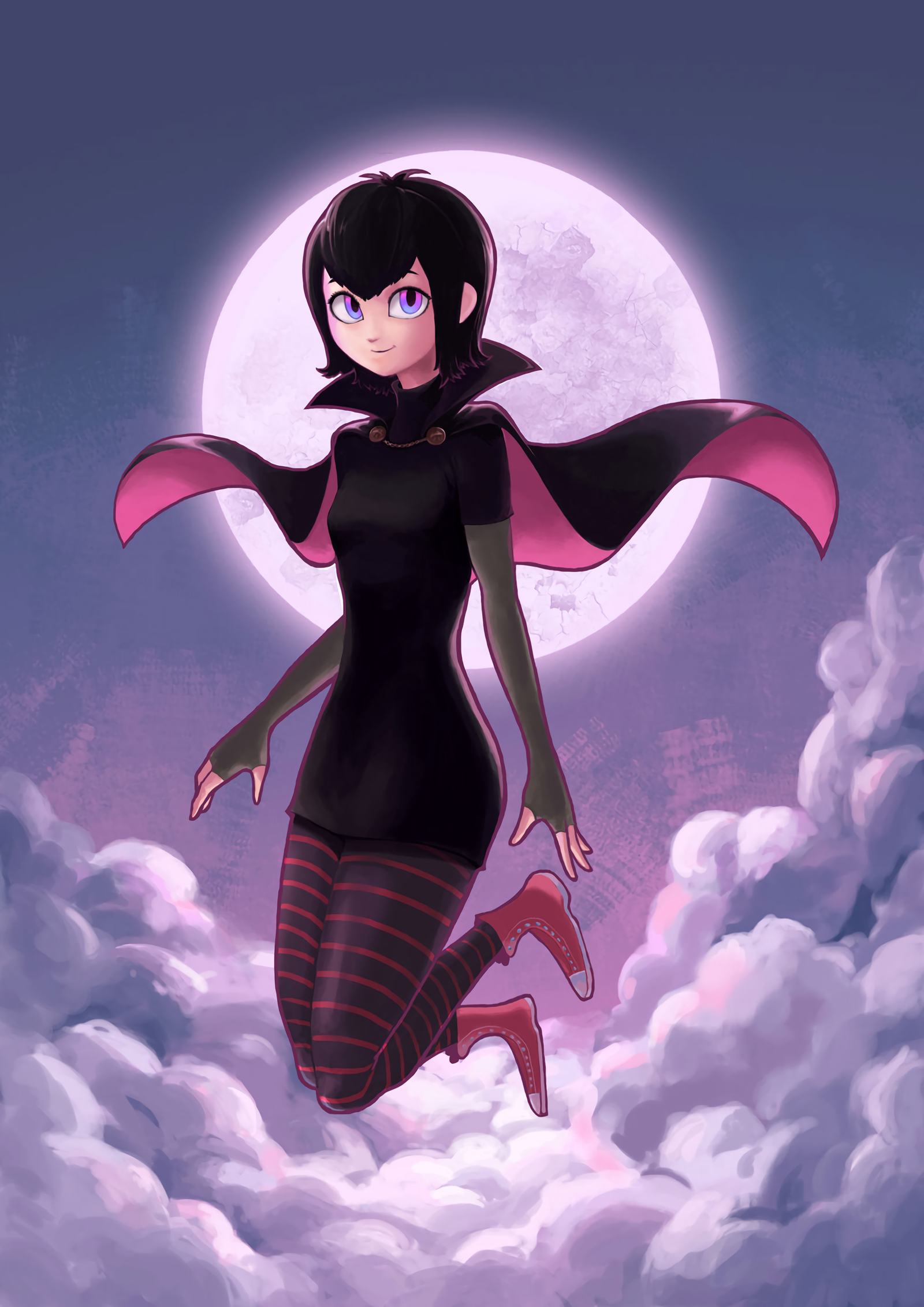 Mavis - Art, Monsters on vacation, Mavis Dracula, moon