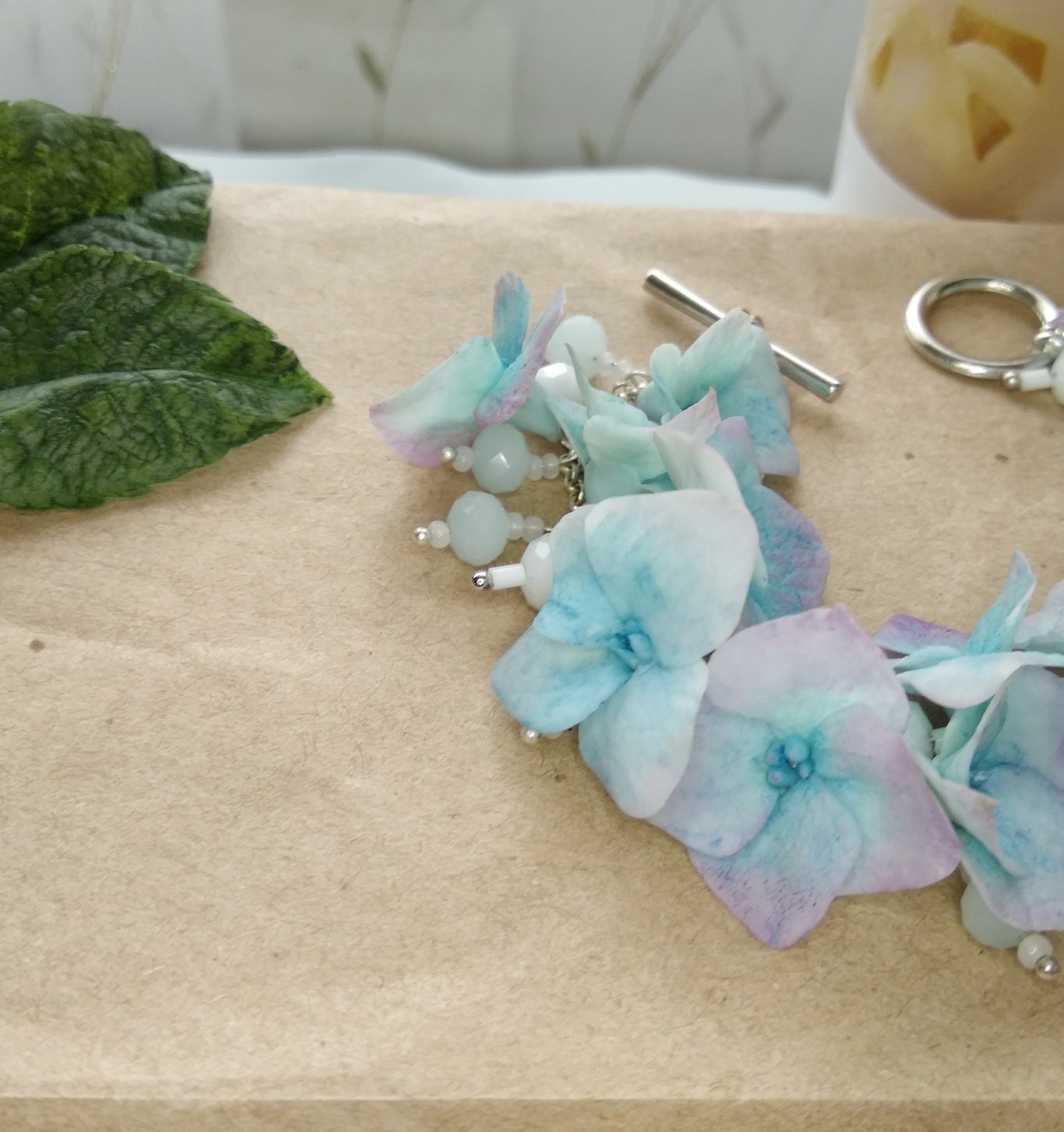 Are you ready for the summer? - My, Needlework without process, Handmade, A bracelet, Flowers, Hydrangeas, Longpost