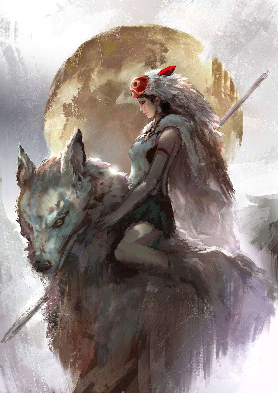 Princess mononoke - Anime art, Anime, Princess mononoke, Cglas