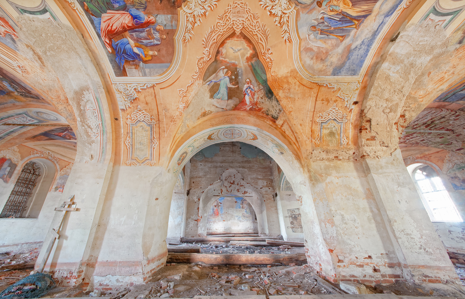 Abandoned church of the 18th century with well-preserved paintings - My, , Temple, Church, Abandoned, Longpost