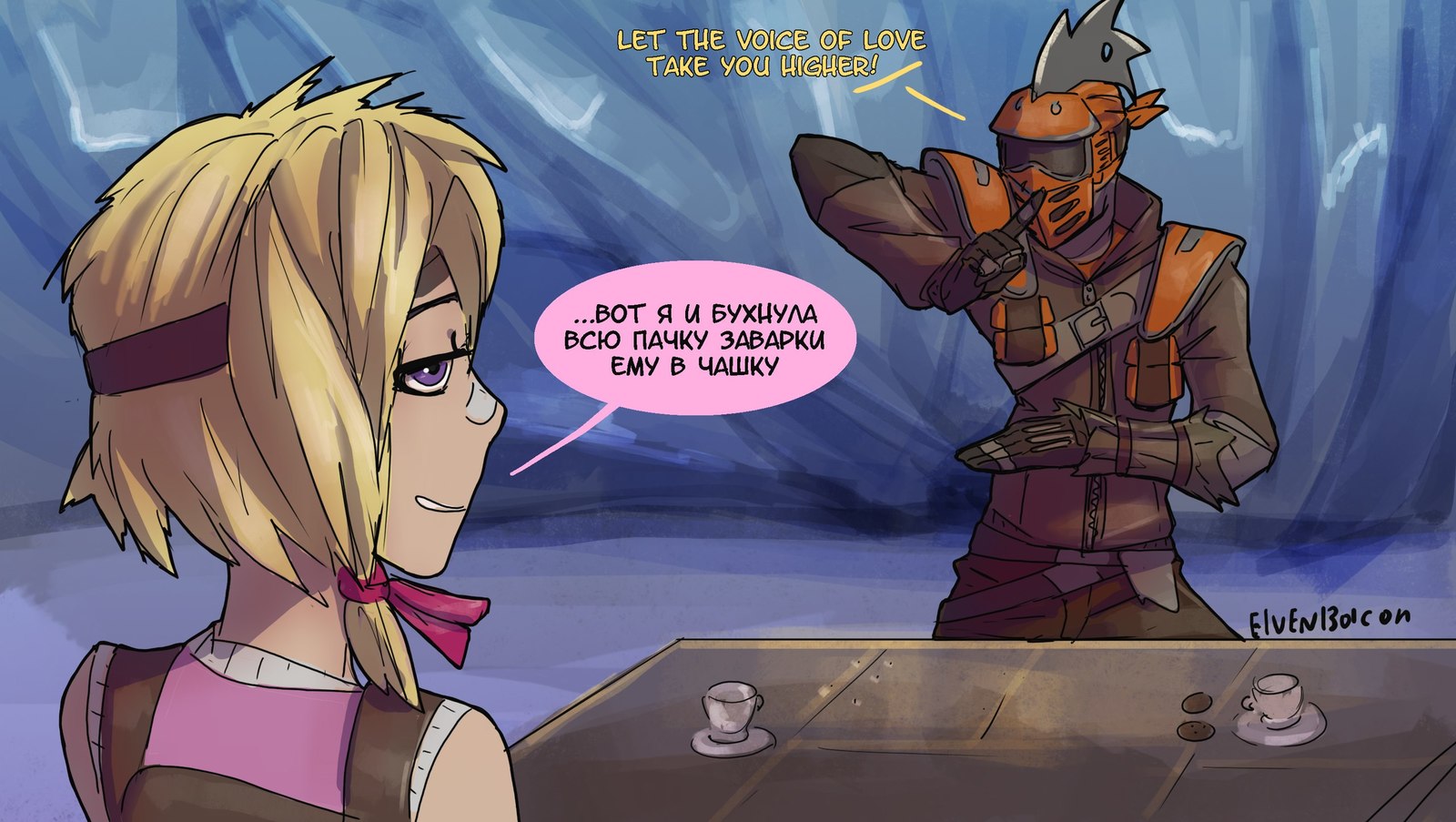 good tea - Comics, Games, Borderlands 2, Baby Tina, , Anime, Jojos bizarre adventure, Elvenbacon, Longpost