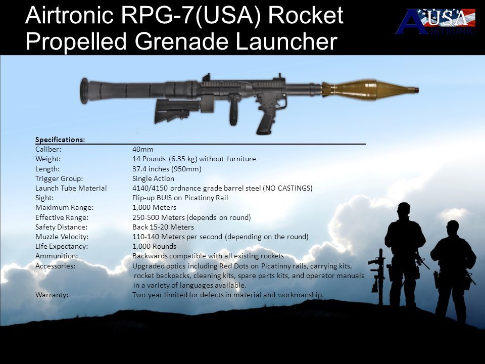 Рпг аббревиатура. Airtronic USA RPG-7 И MK.777. Американский клон РПГ 7. PSRL-1 ручной противотанковый гранатомет. Airtronic RPG 7.