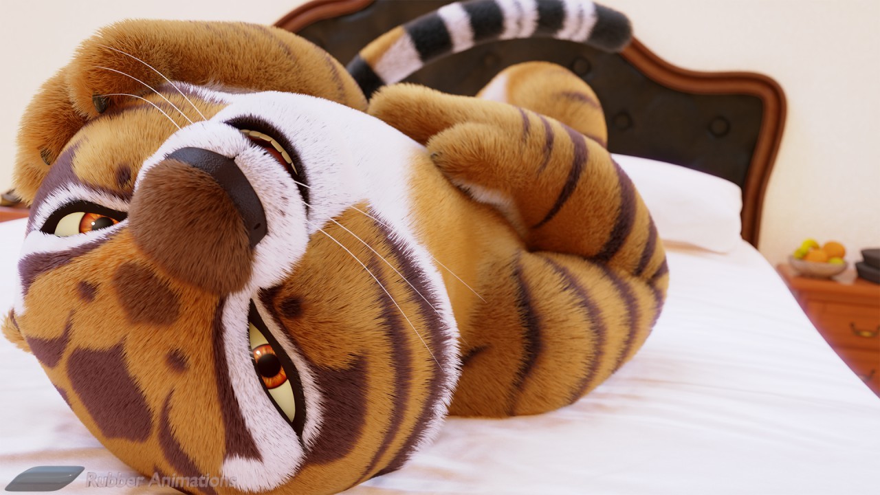 Pet me - Art, 3D, Kung Fu Panda, Master Tigress, Tiger, Furry