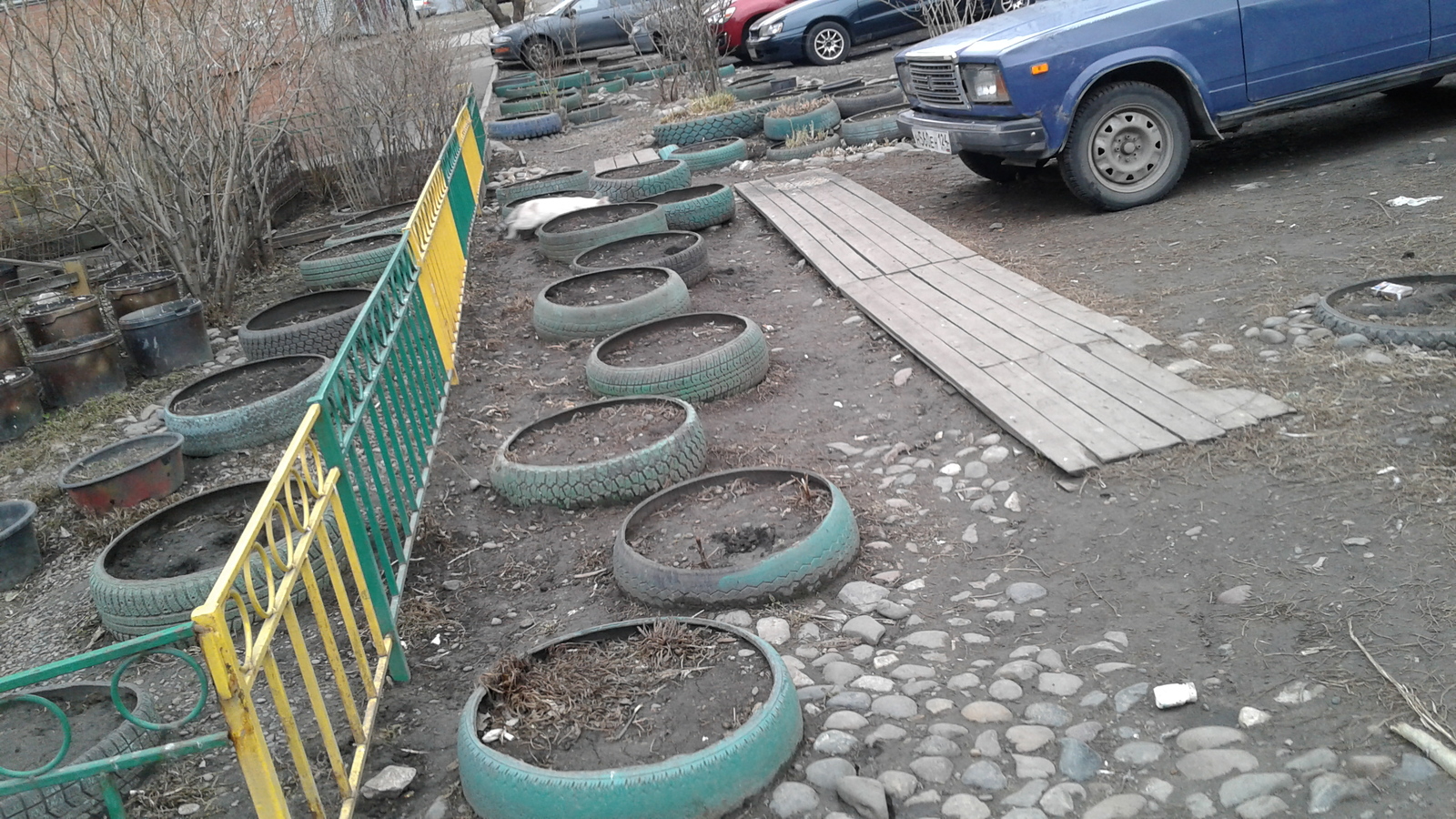 Universiade 2019 in Krasnoyarsk is coming soon. tire disaster - My, Universiade 2019, Tires, Beautification, Krasnoyarsk, Longpost