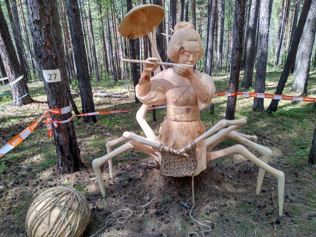 Lukomorye 2018 - Festival of Wooden Sculptures - My, Lukomorye, Wood sculpture, Irkutsk, The festival, Art, Animals, Holidays, Nature, Longpost