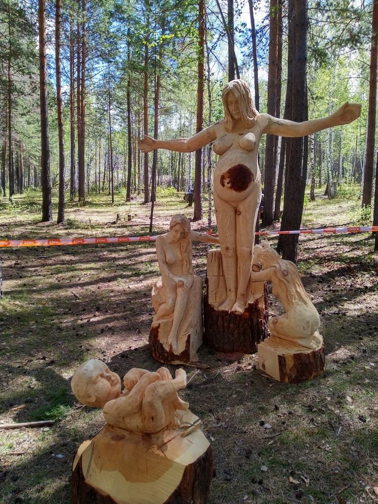 Lukomorye 2018 - Festival of Wooden Sculptures - My, Lukomorye, Wood sculpture, Irkutsk, The festival, Art, Animals, Holidays, Nature, Longpost