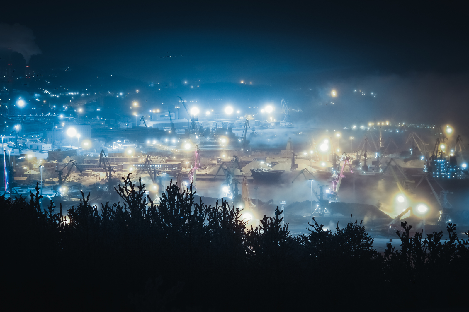 port city - My, The photo, Murmansk, Canon 60d, Winter, polar night, Longpost