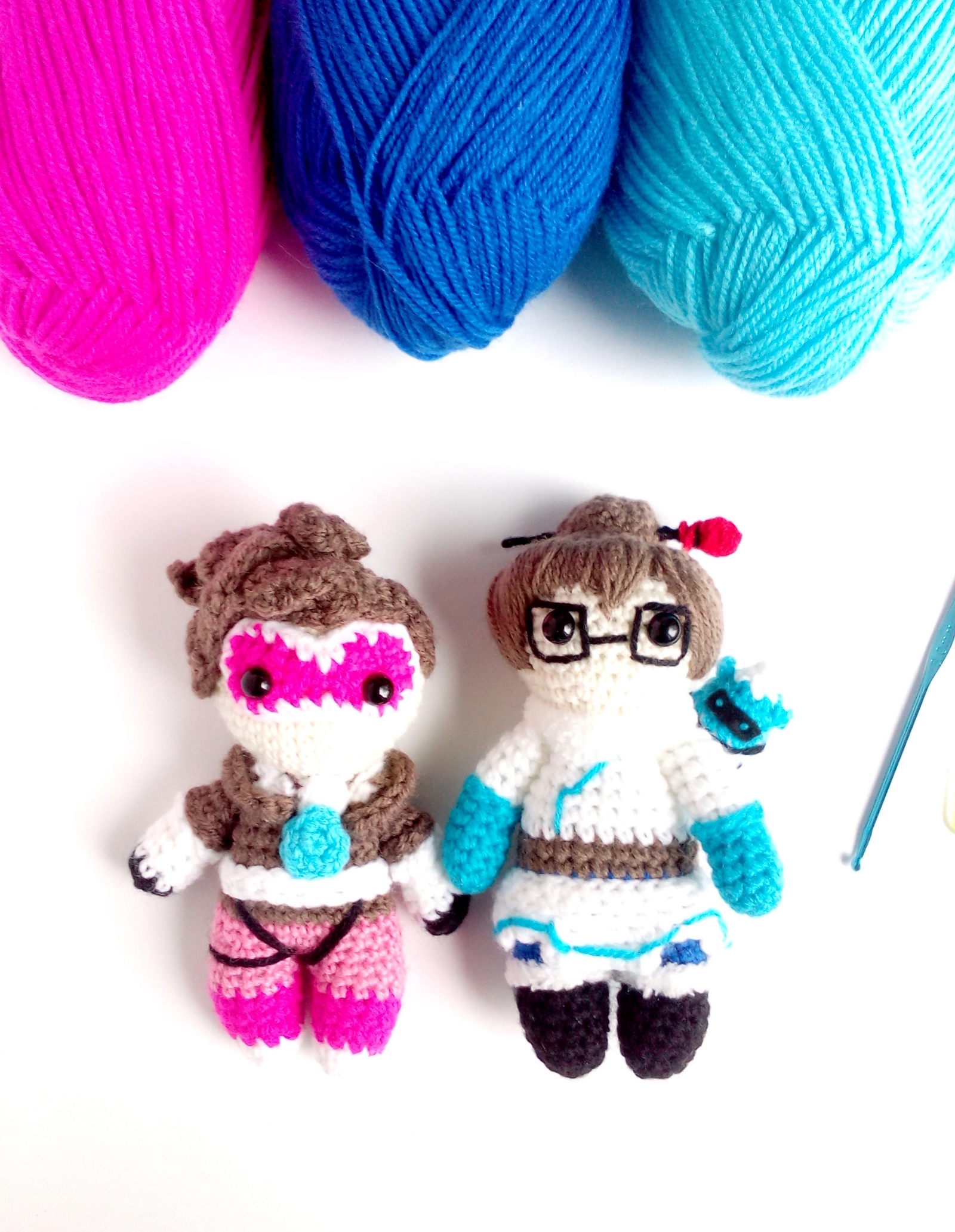 Knitted Overwatch - My, Overwatch, , Crochet, Amigurumi, Gamers, Unusual gifts, Tracer, Mei, Longpost