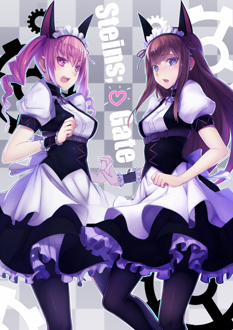 Fairis and Christina - Steins gate, Visual novel, Anime, Anime art, Faris nyannyan, Kurisu makise