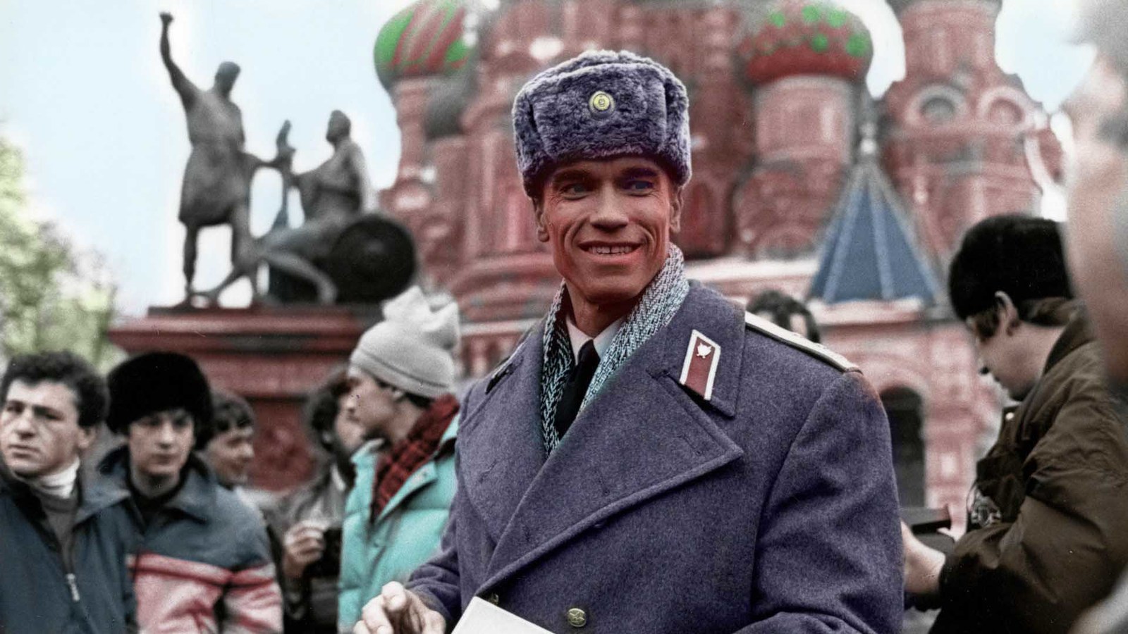 Cops on Red Square. - Colorization, Photoshop