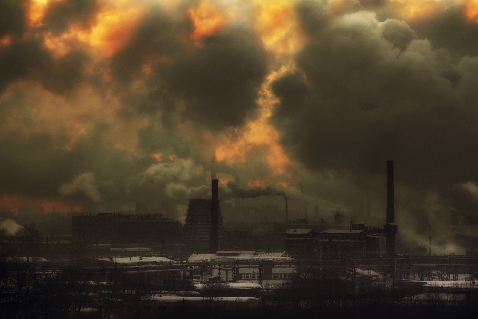 Industrial - Longpost, Smoke, Factory, CHP