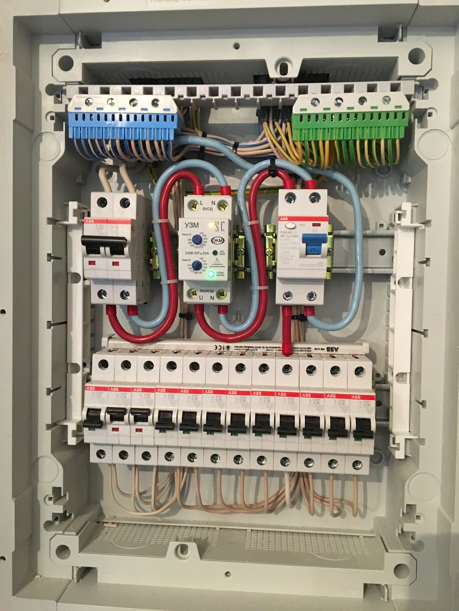 Assembly and connection of the apartment shield (Part 2) - My, Electrician, Longpost, With your own hands, Installation of the switchboard, Wiring