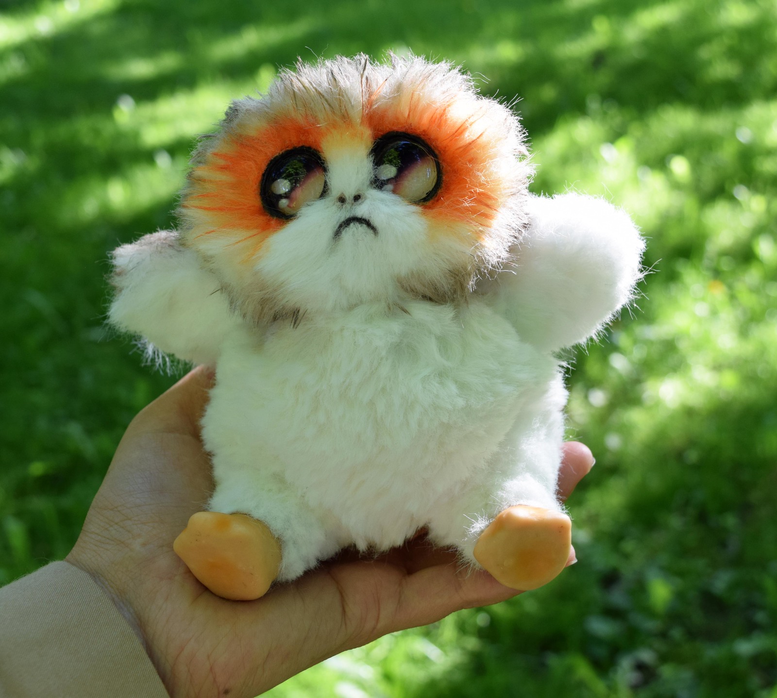 Baby Porg - Моё, Handmade, Мягкая игрушка, Порги, Рукоделие без процесса, Авторская игрушка, Ручная работа, Длиннопост