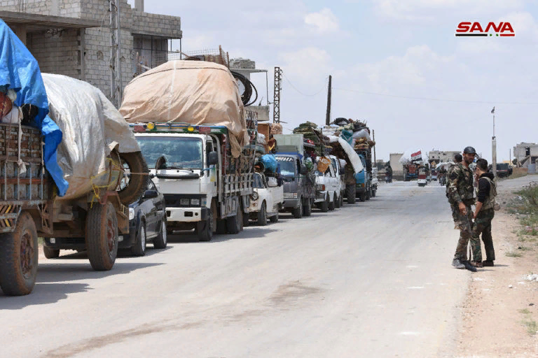 More than 500 people returned to their homes around the Abu Duhur airbase - Politics, War in Syria, Translation, Airbase, Longpost