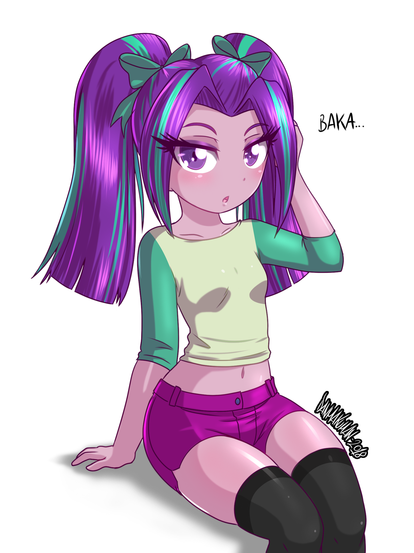 Little Aria - My little pony, Equestria girls, Aria blaze, Danmakuman, PonyArt