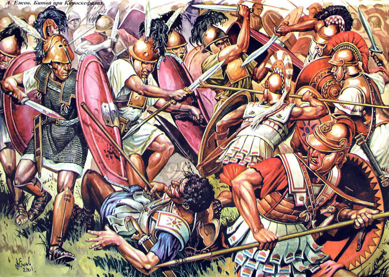 Roman conquest of Greece. Battle of Cynoscephalae - Macedonia, Ancient Greece, Battle, , Ancient Rome, Phalanx, , Longpost, Roman Legion