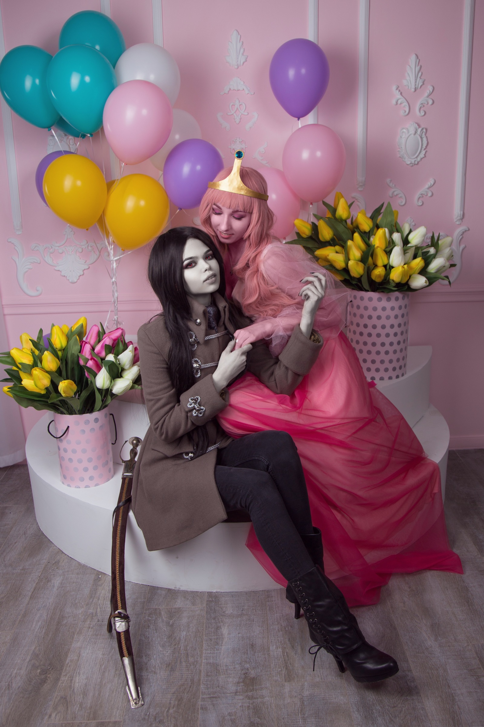 Fandom - Adventure Time Cosplayer - Princess Bubblegum, instagram @jelly_olliCosplayer - Marceline, instagram @marikkorobkin - Моё, Adventure Time, Косплей, Princess Bubblegum, Marceline, Принцесса, Марселин, Длиннопост