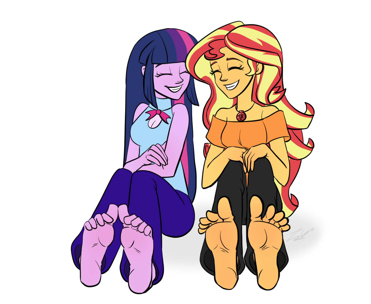 Friendly get-togethers - My little pony, Equestria girls, Twilight sparkle, Sunset shimmer, 