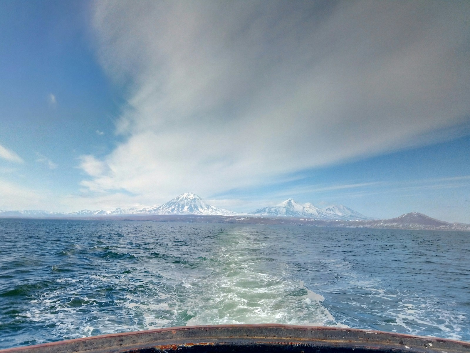 A few photos from sea trials of MRK. - My, Kamchatka, Volcano, Longpost, Koryaksky Volcano, Avachinsky volcano, Vilyuchinsky volcano