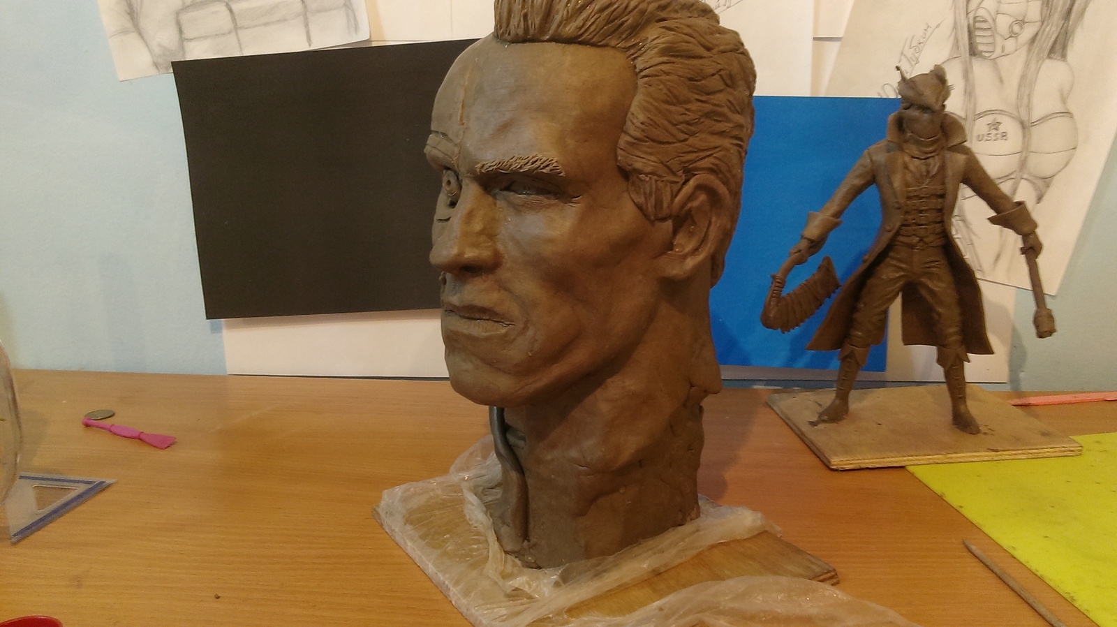 Plasticine terminator - My, Terminator, Plasticine, Sculpture, Sculptural plasticine