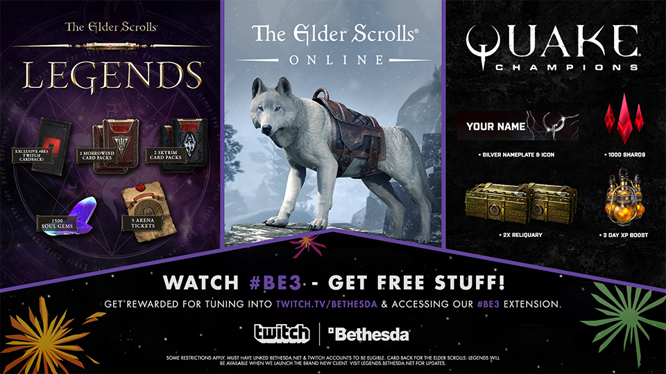 Twitch Drop for Bethesda Games - The Elder Scrolls Online, , , Quake Champions