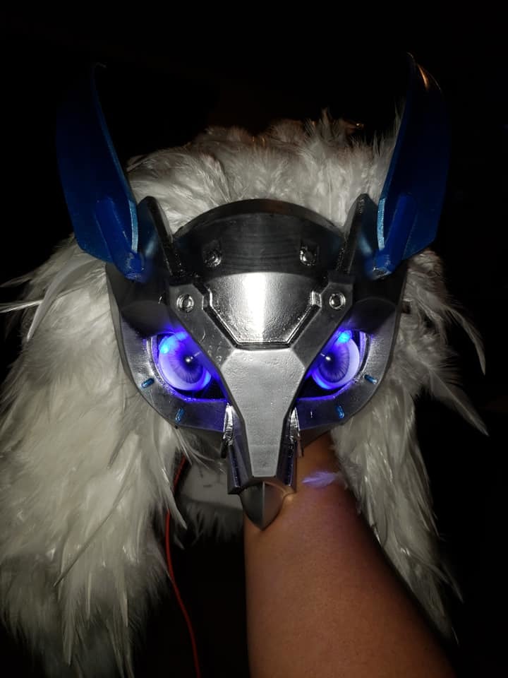 Snowy Owl Ana's Mask - My, Overwatch, Ana amari, , Cosplay, Mask, Longpost