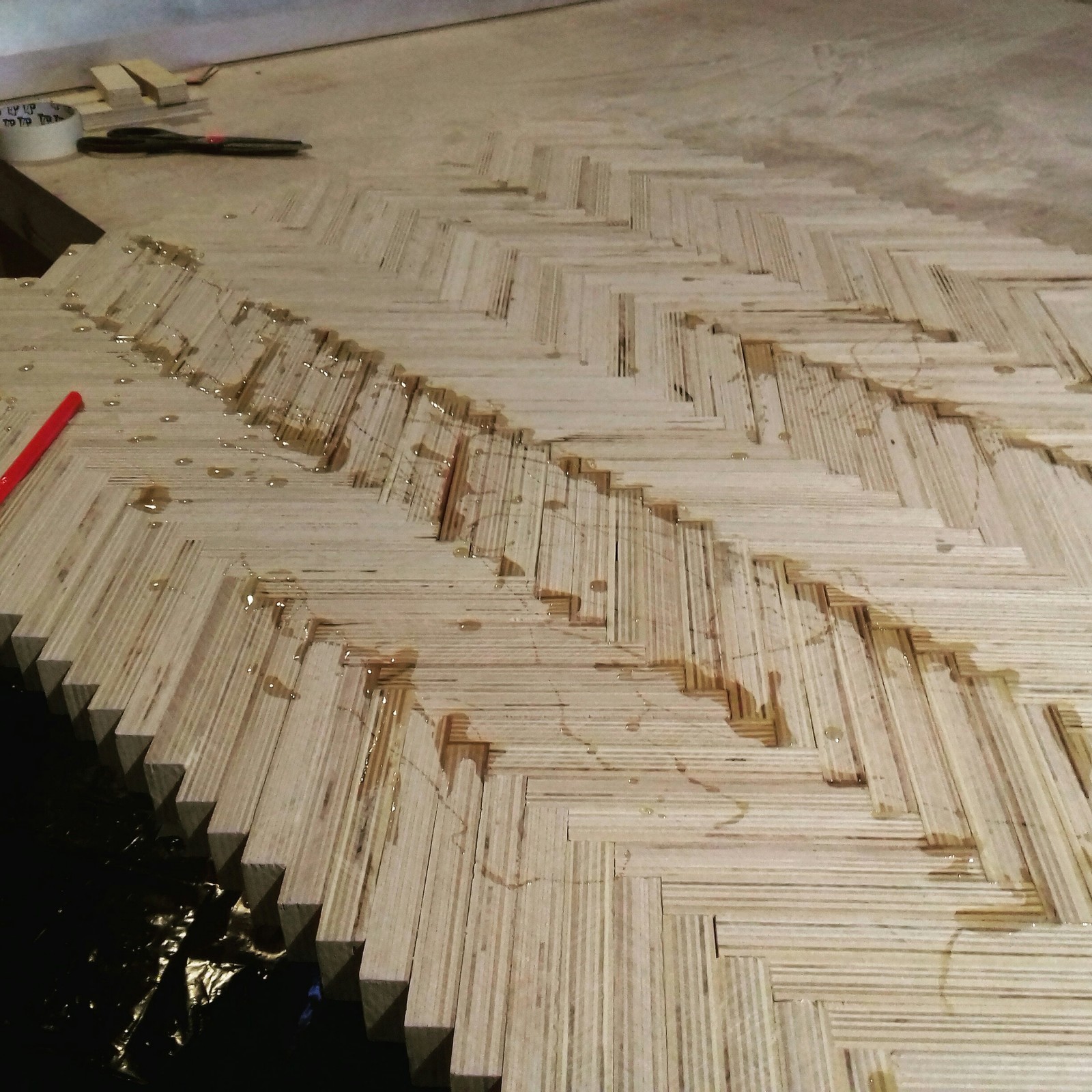 A table made of pieces of plywood and a little background - My, Carpenter, First post, Plywood, Longpost