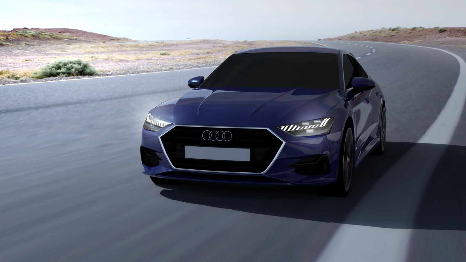 Audi A7 2018 - Моё, Audi, Модели, 3D моделирование, Audi A7, Modo