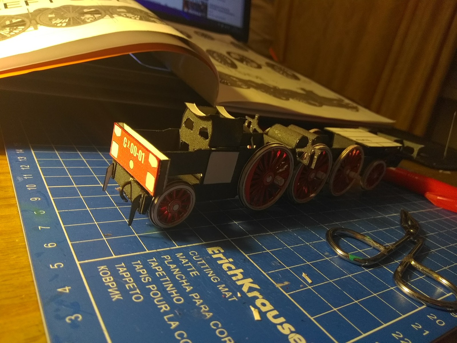 paper locomotive model - My, Papercraft, Railway modeling, , Locomotive, Longpost