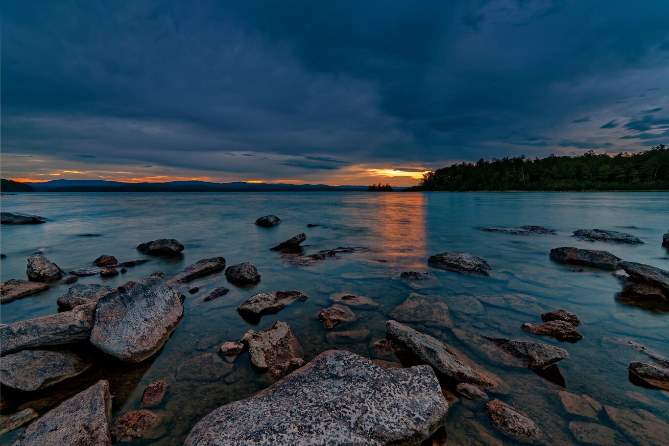 Eight minutes and one moment of Big Kisegach - My, Chelyabinsk region, Landscape, Long exposure, Sunset