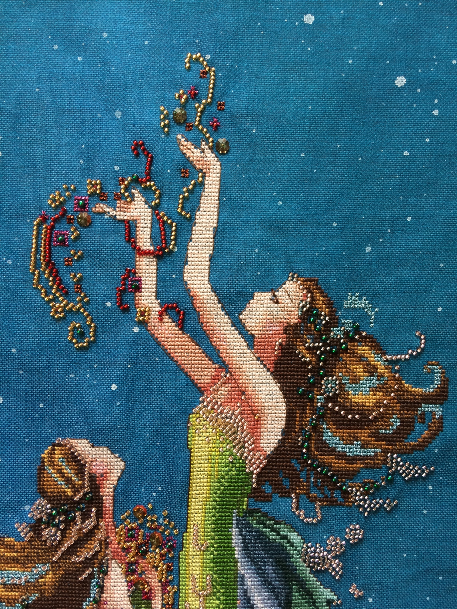 МИКА-0548 (А5) Девушка русалка. Схема для вышивки бисером