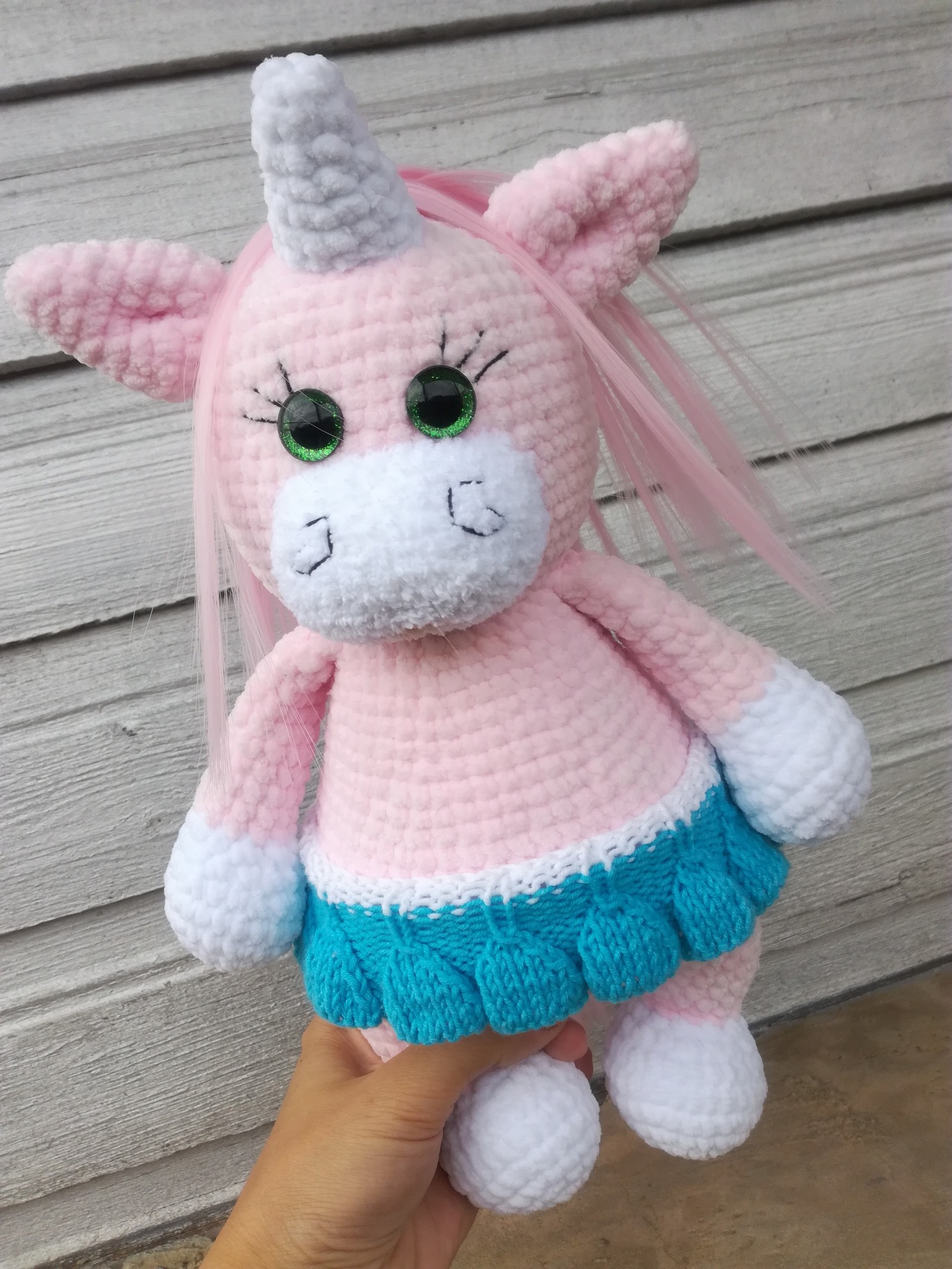 Crochet unicorn - My, Knitting, With your own hands, Longpost