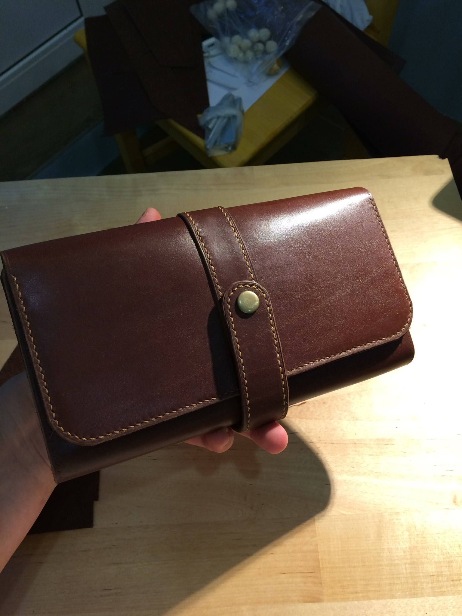 My leather hobby - My, Natural leather, Longpost, A selection, Wallet, My