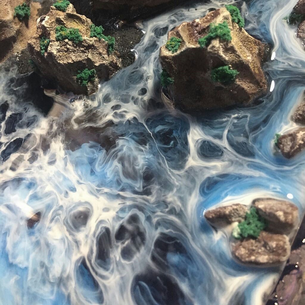 Panel ResinArt 2. The cold sea of ??Iceland. - My, Epoxy resin, Resin, , Panel, Sea, Hobby, Needlework, Longpost