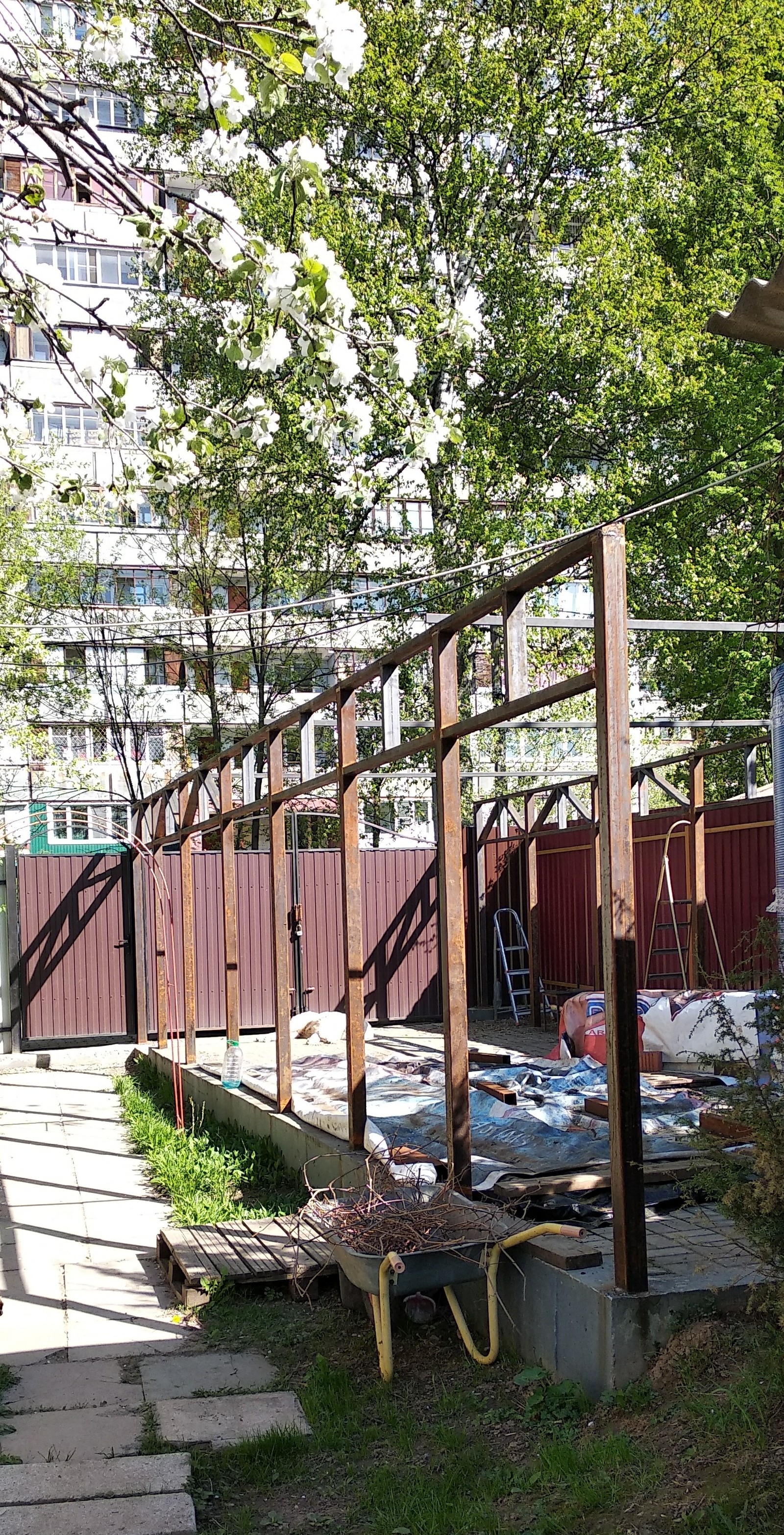 How I did a carport at home. - My, Shed, Parking, Longpost